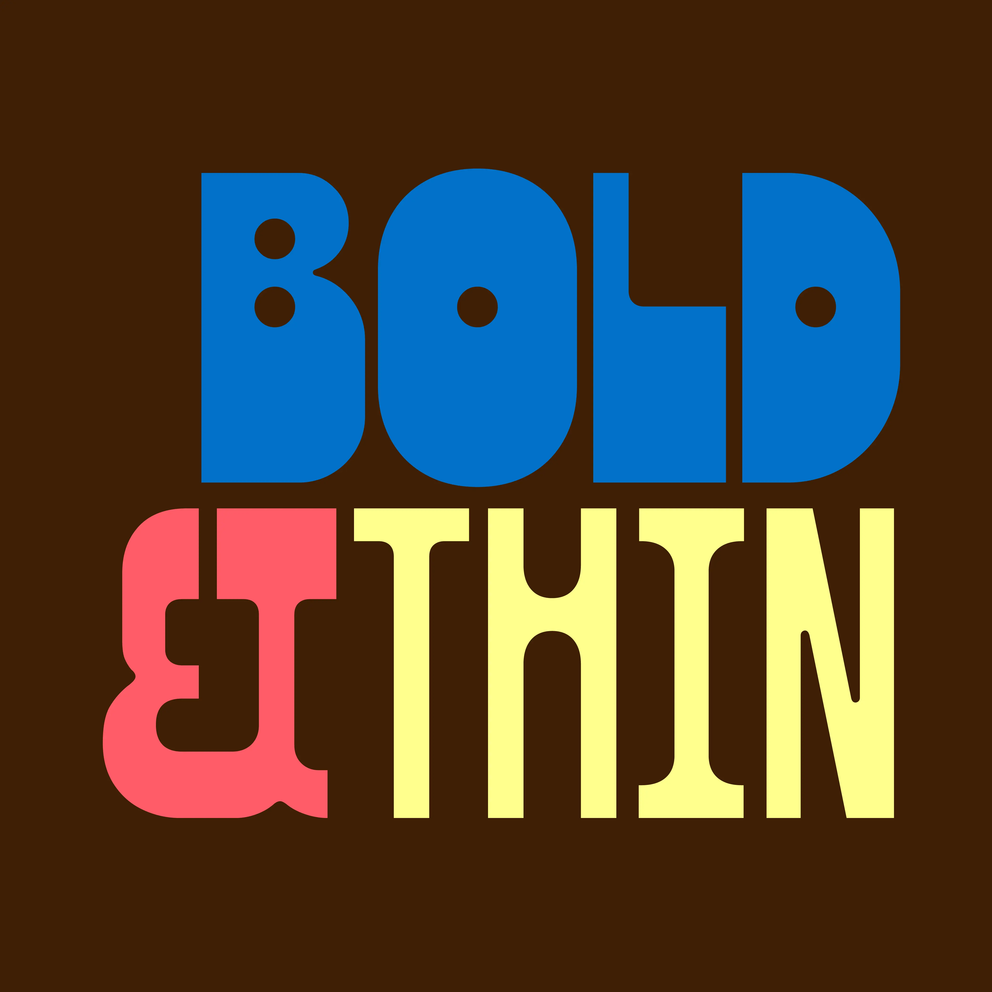 Zanco specimen reading Bold and Thin in tall display letters.