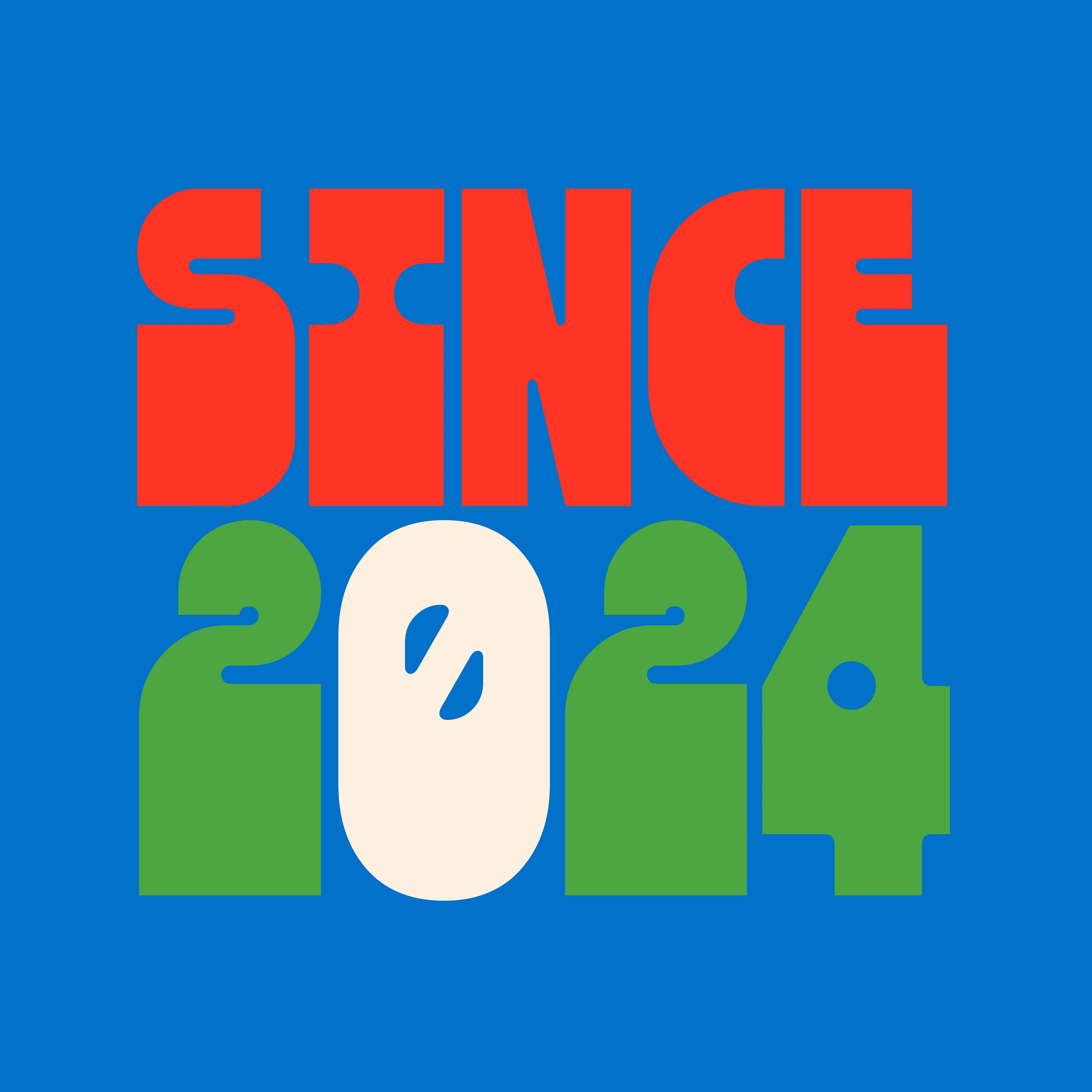 Zanco specimen reading Since 2024 in colorful display letters.