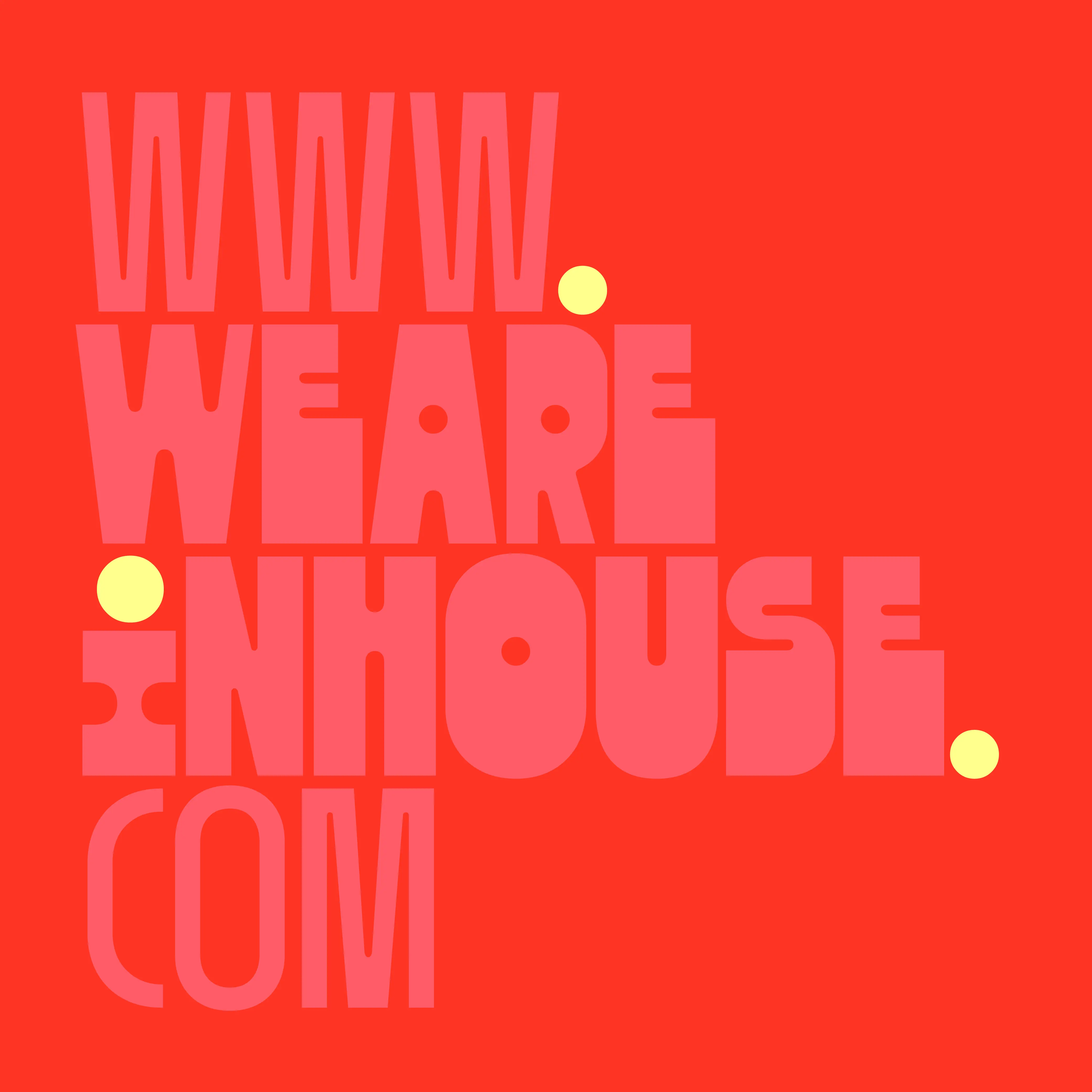 Zanco specimen reading www.weareinhouse.com on a red background.
