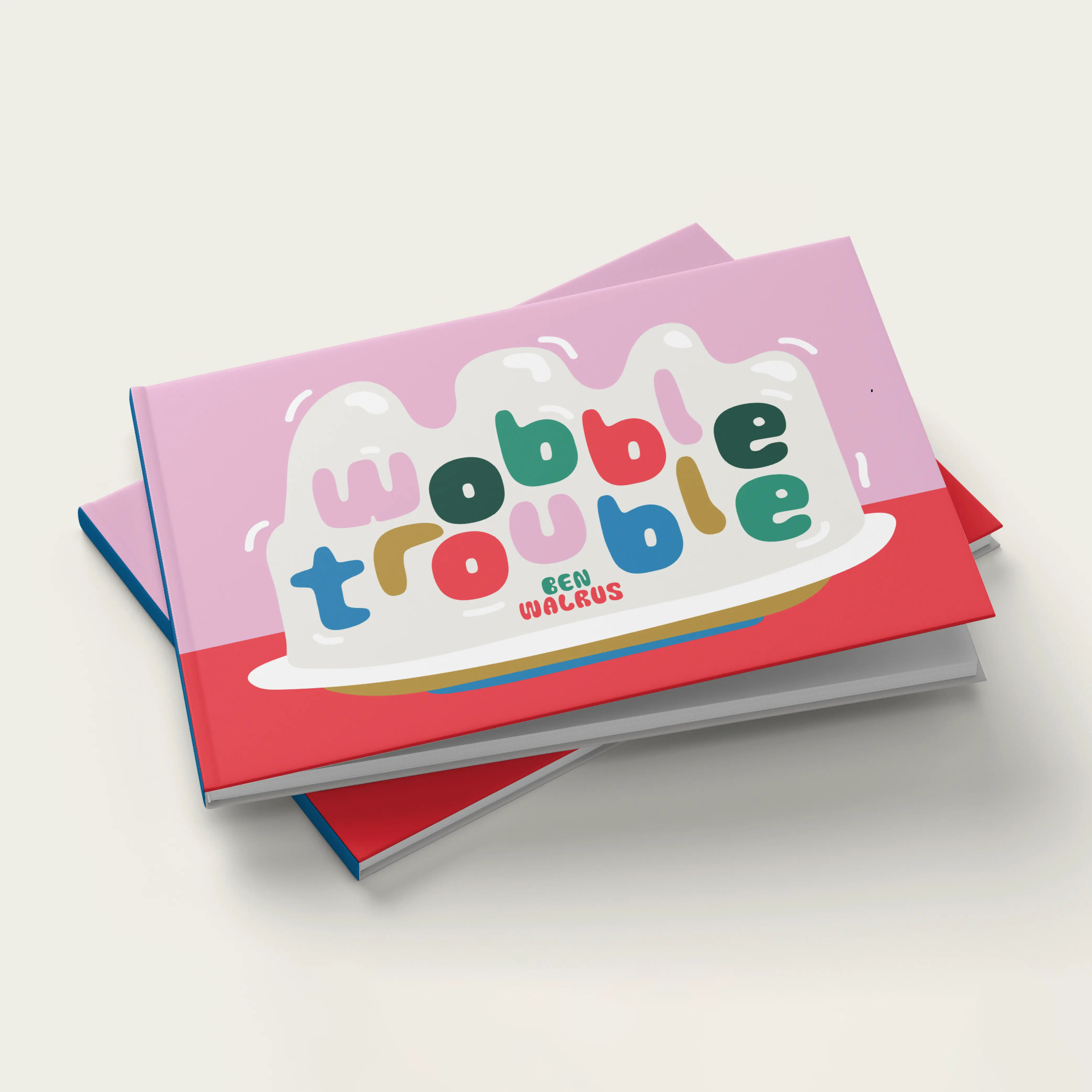 Small Brinca booklet with colorful rounded letterforms.